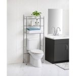 Over the Toilet Storage, 3-Shelf Bathroom Space Saver, Mainstays, Chrome