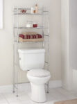Over the Toilet Storage, 3-Shelf Bathroom Space Saver, Mainstays, Chrome
