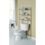 Over the Toilet Storage, 3-Shelf Bathroom Space Saver, Mainstays, Chrome