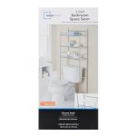Over the Toilet Storage, 3-Shelf Bathroom Space Saver, Mainstays, Chrome
