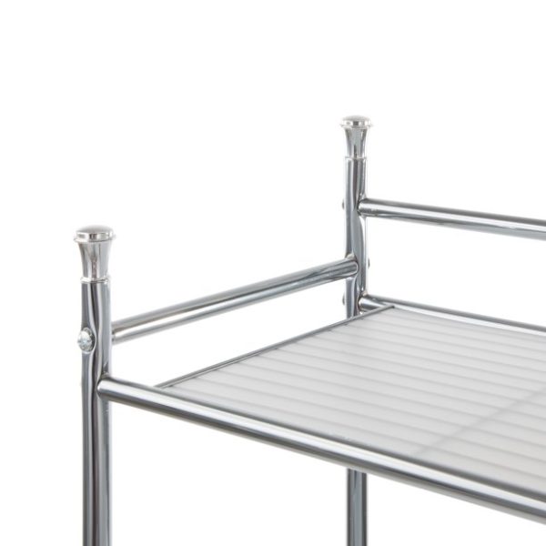 Over the Toilet Storage, 3-Shelf Bathroom Space Saver, Mainstays, Chrome