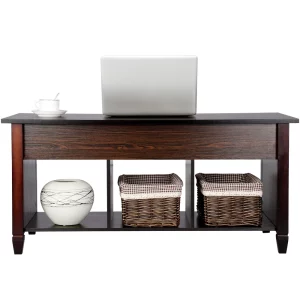 Alden Design 41 Lift Top Coffee Table with 3 Storage Compartments, Espresso(1)