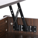 Alden Design 41" Lift Top Coffee Table with 3 Storage Compartments, Espresso