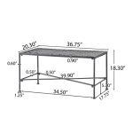 Alexander Outdoor Iron Coffee Table, Black