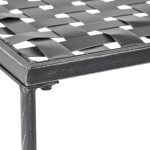 Alexander Outdoor Iron Coffee Table, Black
