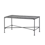 Alexander Outdoor Iron Coffee Table, Black