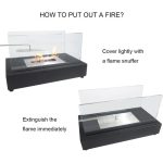 Arttoreal Upgrades Tabletop Rectangle Fire Pits,Portable Smokeless Bio Ethanol Fireplace with Realistic Burning, Awesome Gifts