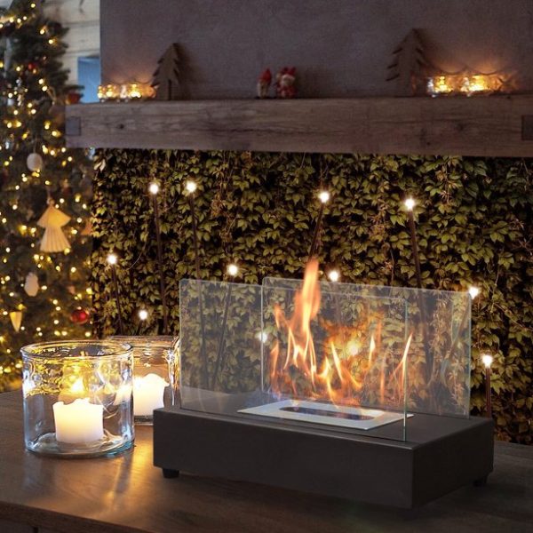 Arttoreal Upgrades Tabletop Rectangle Fire Pits,Portable Smokeless Bio Ethanol Fireplace with Realistic Burning, Awesome Gifts