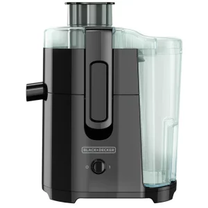 BLACK+DECKER Fruit and Vegetable Juice Extractor with Space Saving Design, Black, JE2400BD