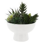 Better Homes & Gardens Artificial Succulent Arrangement in Ceramic Planter, 8”