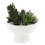 Better Homes & Gardens Artificial Succulent Arrangement in Ceramic Planter, 8”