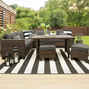 Better Homes & Gardens Brookbury 5-Piece Outdoor Patio Wicker Dining Sectional Set