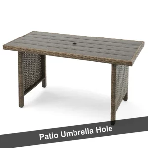 Better Homes & Gardens Brookbury 5-Piece Outdoor Patio Wicker Dining Sectional Set img 2