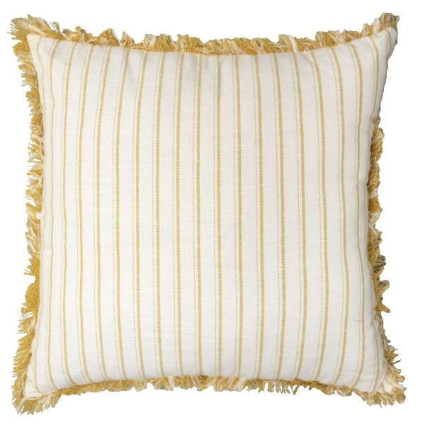 Better Homes & Gardens Decorative Throw Pillow, Reversible Stripe, Yellow, 20''x20''