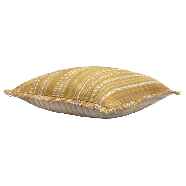 Better Homes & Gardens Decorative Throw Pillow, Reversible Stripe, Yellow, 20''x20''