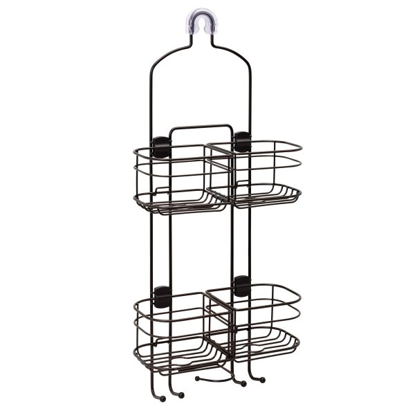 Better Homes & Gardens Expandable over-the-Shower Caddy, 4 Shelves, Oil Rubbed Bronze