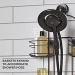 Better Homes & Gardens Expandable over-the-Shower Caddy, 4 Shelves, Oil Rubbed Bronze