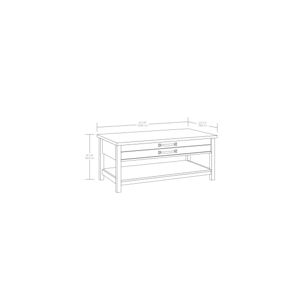 Better Homes & Gardens Modern Farmhouse Rectangle Lift-Top Coffee Table, Rustic Gray finish