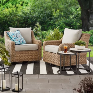 Better Homes & Gardens River Oaks 2 Piece Swivel Glider with Patio Cover img 2