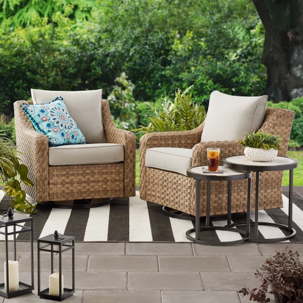 Better Homes & Gardens River Oaks 2 Piece Swivel Glider with Patio Cover