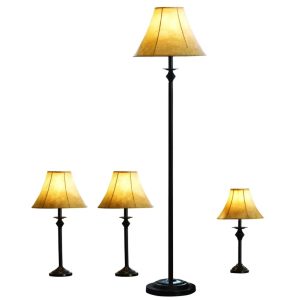 Better Homes & Gardens Traditional 4-Piece Table and Floor Lamp Set, Bronze(1)