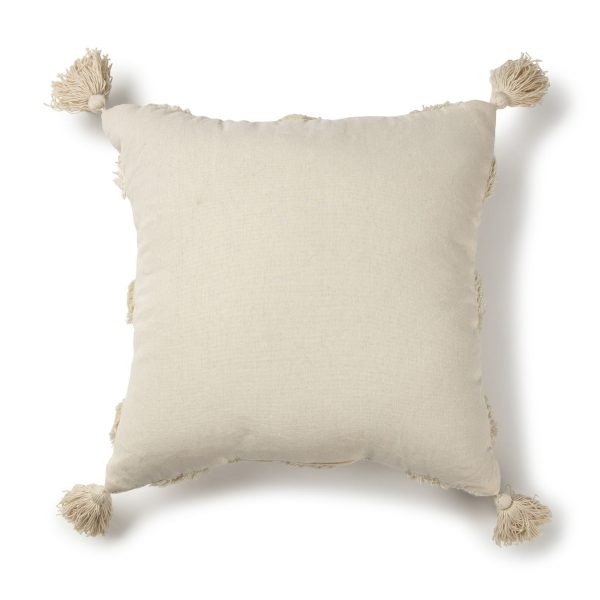 Better Homes & Gardens Tufted Trellis Decorative Square Throw Pillow, 20" x 20", Natural, Single Pillow