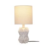 Better Homes & Gardens White Wash Faceted Faux Wood Table Lamp, 15.75"H LED Bulb Included