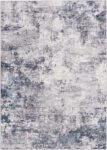 Better Homes and Gardens Abstract Machine Washable Area Rug, Navy, 5'x7'