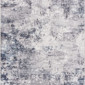 Better Homes and Gardens Abstract Machine Washable Area Rug, Navy, 5'x7'