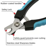 Blue Dog Nail Clippers and Trimmer With Safety Guard, Avoid Over-Cutting Toenail Razor Sharp Blades, Small Medium Large Breeds