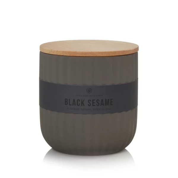 Chesapeake Bay Candle Minimalist Collection Black Sesame - 10.1oz Soft-Touch Medium Ribbed Jar Candle