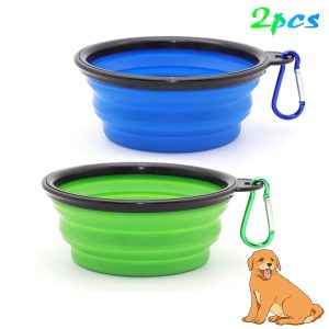 Collapsible Dog Bowl, Foldable Expandable Cup Dish for Pet Cat Food Water Feeding Portable Travel Bowl
