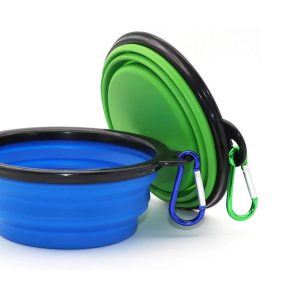 Collapsible Dog Bowl, Foldable Expandable Cup Dish for Pet Cat Food Water Feeding Portable Travel Bowl(1)