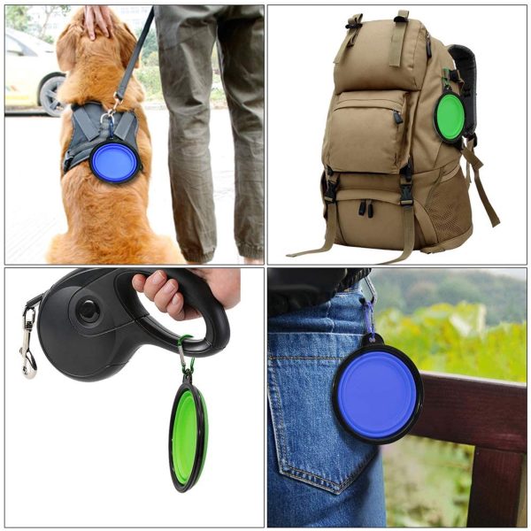 Collapsible Dog Bowl, Foldable Expandable Cup Dish for Pet Cat Food Water Feeding Portable Travel Bowl
