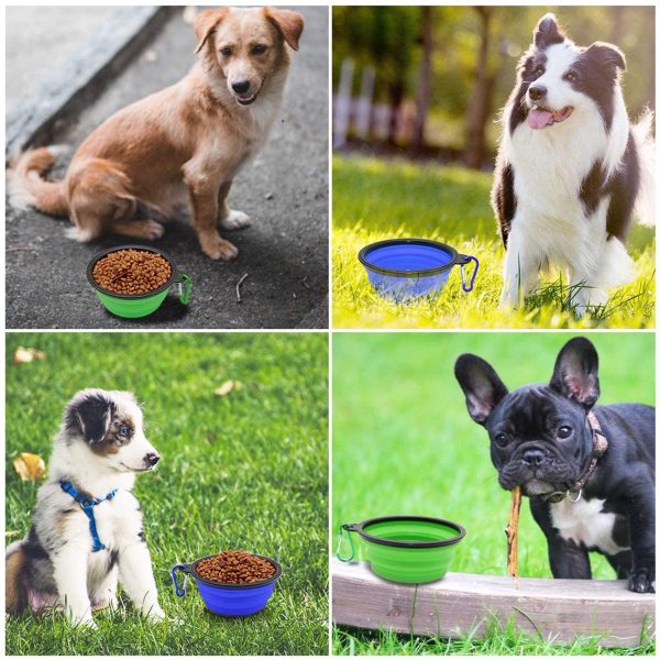 Collapsible Dog Bowl, Foldable Expandable Cup Dish for Pet Cat Food Water Feeding Portable Travel Bowl