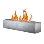 Colsen 18 Inch Rectangular Indoor Outdoor Concrete Tabletop Fire Pit