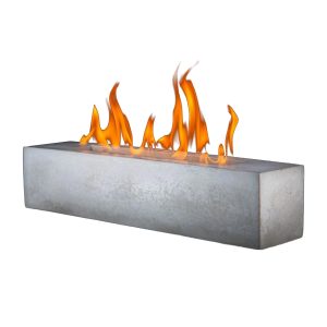 Colsen 18 Inch Rectangular Indoor Outdoor Concrete Tabletop Fire Pit