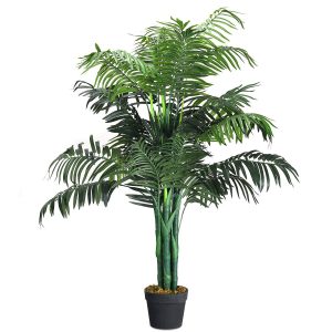 Costway 3.5-Feet Artificial Areca Palm Decorative Silk Tree with Basket Indoor Outdoor