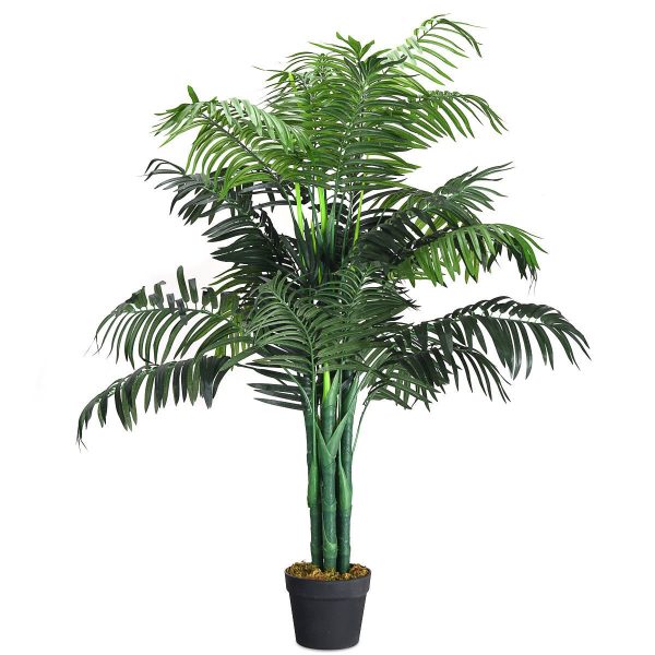 Costway 3.5-Feet Artificial Areca Palm Decorative Silk Tree with Basket Indoor Outdoor