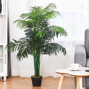 Costway 3.5-Feet Artificial Areca Palm Decorative Silk Tree with Basket Indoor Outdoor(2)