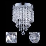UL Listed 3-Light Crystal Chandelier Ceiling Fixture Pendant
