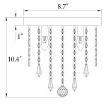 UL Listed 3-Light Crystal Chandelier Ceiling Fixture Pendant