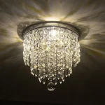 UL Listed 3-Light Crystal Chandelier Ceiling Fixture Pendant