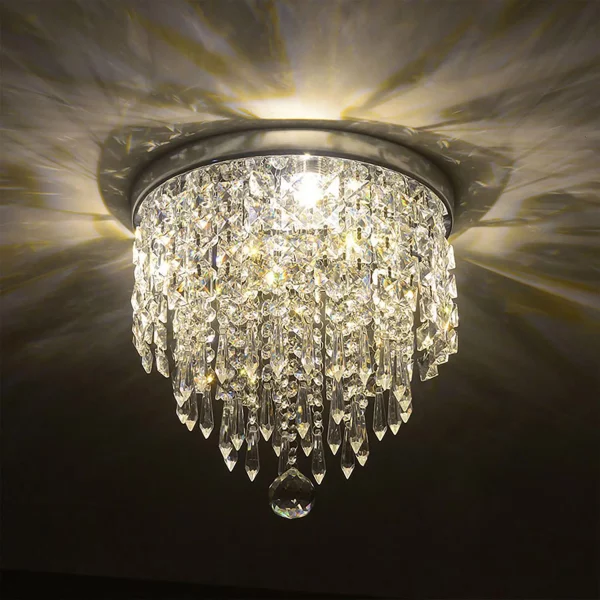 UL Listed 3-Light Crystal Chandelier Ceiling Fixture Pendant