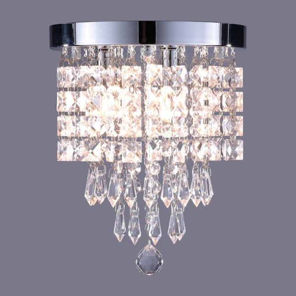 UL Listed 3-Light Crystal Chandelier Ceiling Fixture Pendant