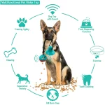 Dog Chew Suction Cup Tug of War Toy Multifunction Interactive Pet Aggressive Chewers Rope Puzzle Toothbrush Molar Bite Squeaky Toys Ball with Teeth Cleaning for Small Large Dogs