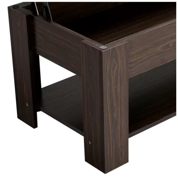 Easyfashion Modern 38.6" Rectangle Wooden Lift Top Coffee Table with Lower Shelf, Multiple Colors and Sizes