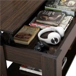 Easyfashion Modern 38.6" Rectangle Wooden Lift Top Coffee Table with Lower Shelf, Multiple Colors and Sizes