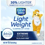 Fresh Step Lightweight Extreme Scented Litter with Febreze, Clumping Cat Litter, 15.4 lb