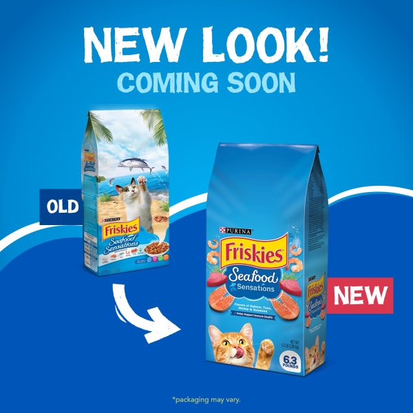 Friskies Dry Cat Food, Seafood Sensations, 6.3 lb. Bag